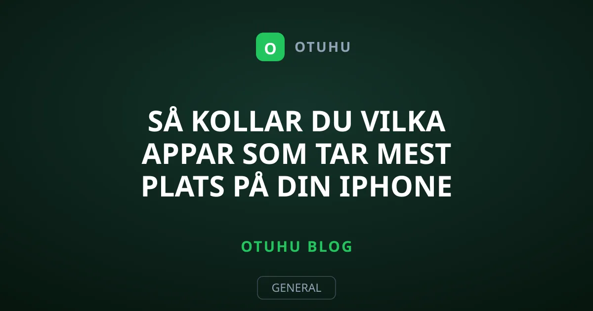 Så kollar du vilka appar som tar mest plats på din iPhone
